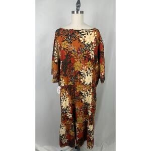 Harlow and Rose Festive Autumn Fall Bold Celebration Dress Size 3x Maximalist